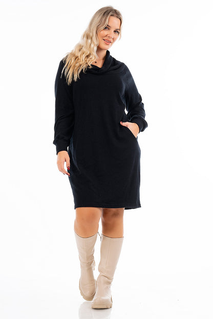 Φόρεμα/Μπλουζοφόρεμα με ξεχειλωτό γιακά