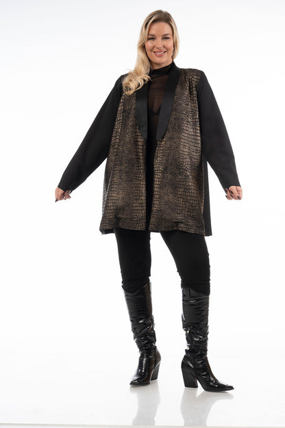 Σακκάκι oversize, Bronze Snake Print