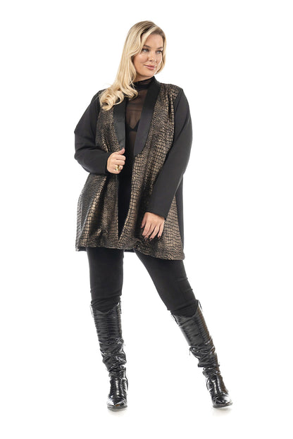 Σακκάκι oversize, Bronze Snake Print
