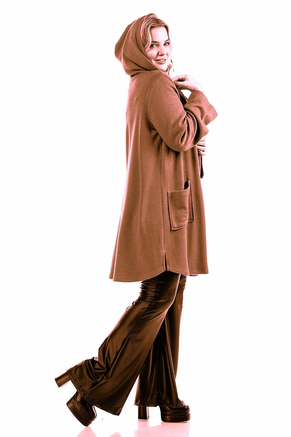 Ζακέτα μακριά, oversize σε cashmere