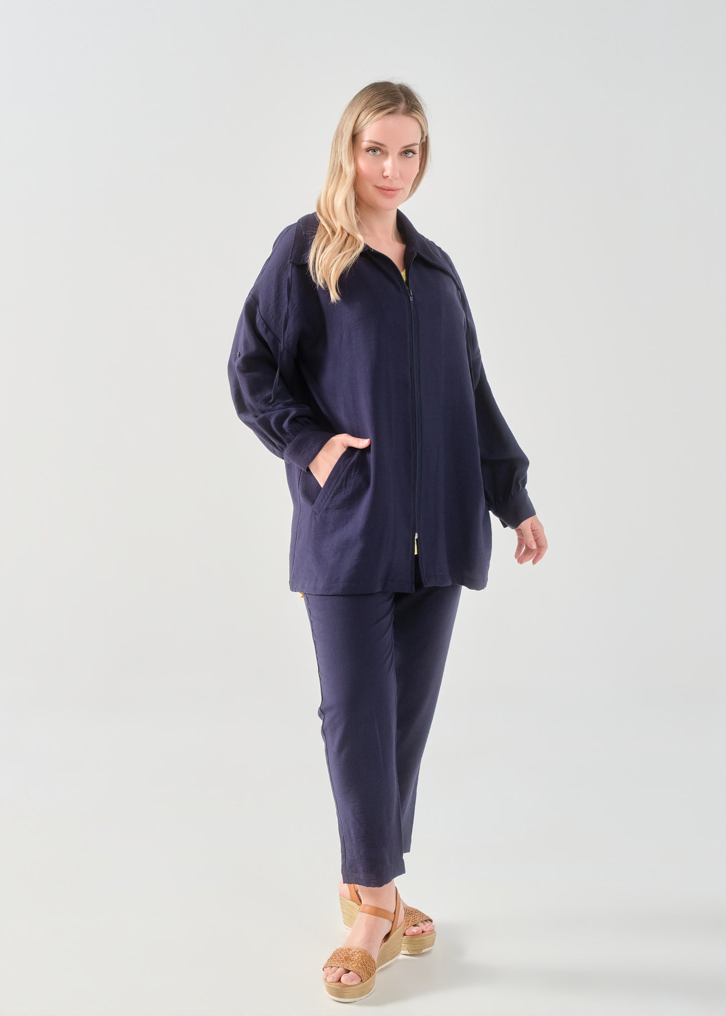 Ζακέτα σε επεξεργασμένο Λινό