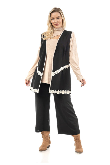 Γιλέκο σε ελαστικό ύφασμα με διχρωμίες