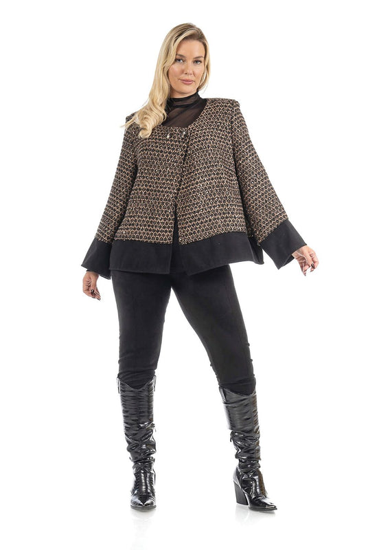 Σακκάκι Crop μπουκλέ