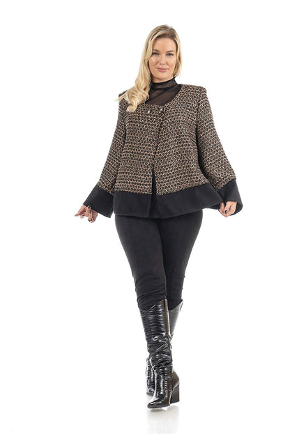 Σακκάκι Crop μπουκλέ